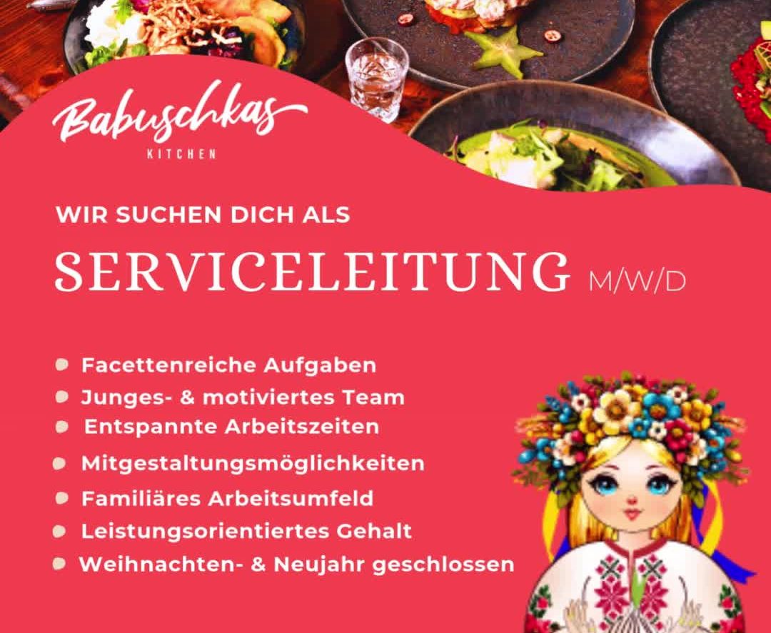 Serviceleitung (m/w/d) – Teilzeit (120 – 140 Std.)